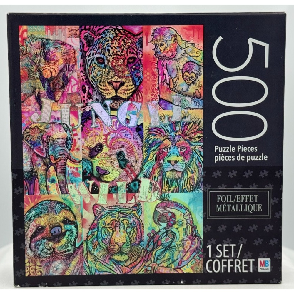 Foil/Effet Metallique Jungle Wild 500 Piece Puzzle - Complete - Great Condition!